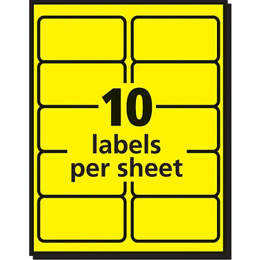 Avery High Visibility Laser Shipping Labels, 2
